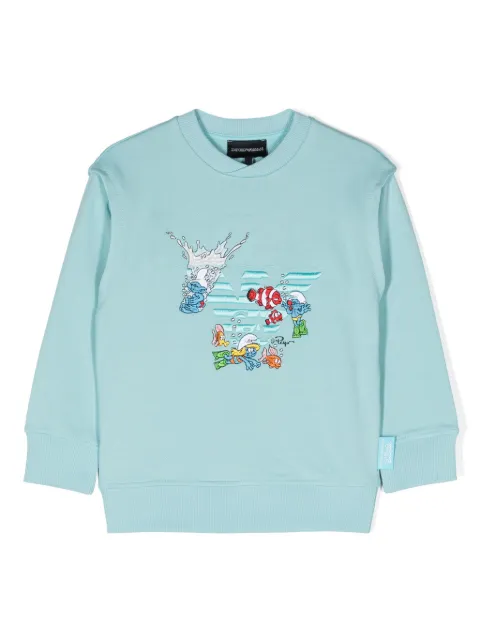 Emporio Armani Kids sudadera de Emporio Armani Kids x Los Pitufos