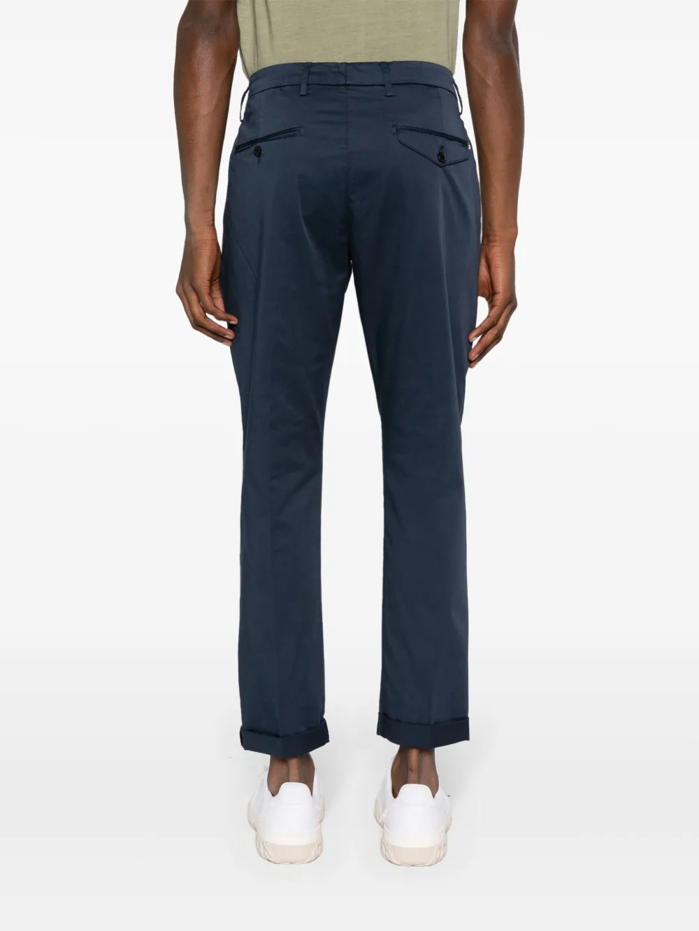 DONDUP Mid waist chino met toelopende pijpen Blauw