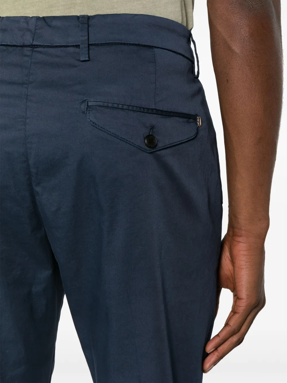 DONDUP Mid waist chino met toelopende pijpen Blauw