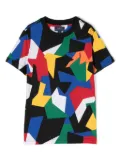 POLO RALPH LAUREN KIDS Pony-embroidered geometric-print T-shirt - Black