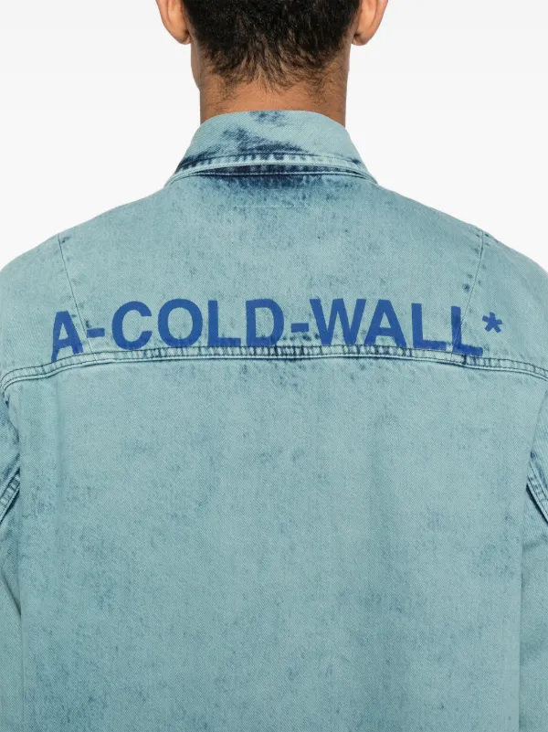 A-COLD-WALL* アブストラクトパターン デニムシャツ | ブルー