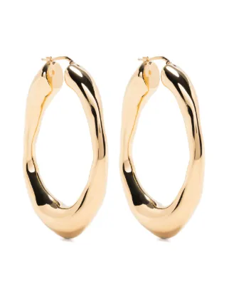 JIL SANDER チャンキーフープピアス　ゴールド Jil Sander チャンキー フープピアス | ゴールドトーン