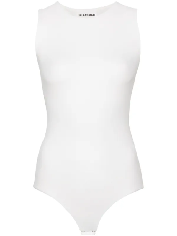 【新作からSALEアイテム等お得な商品満載】 Jil Sander stretch-design Bodysuit | White | FARFETCH GE 水着・ラッシュガード