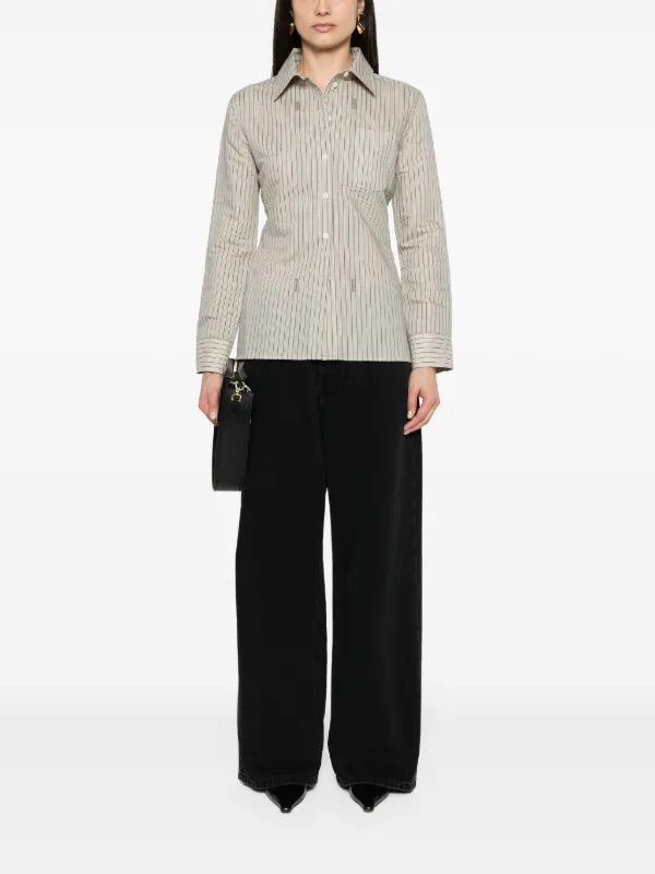 【関税込み】JACQUEMUS ブラック The wide de-Nimes ジーンズ Le de-Nîmes Large wide-leg jeans in black - Jacquemus