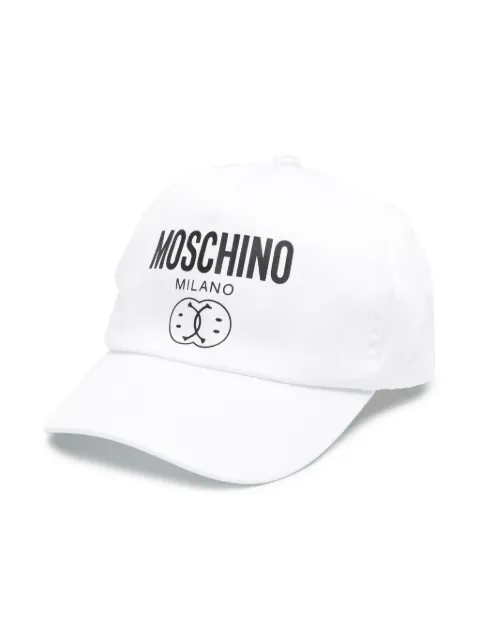 Moschino Kids logo-print cotton baseball cap