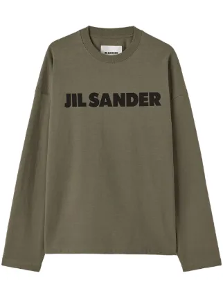 Jil Sander logo-print Cotton T-shirt | Green | FARFETCH JO
