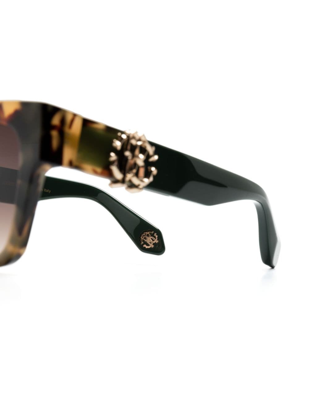 Shop Roberto Cavalli Square-frame Sunglasses In Braun