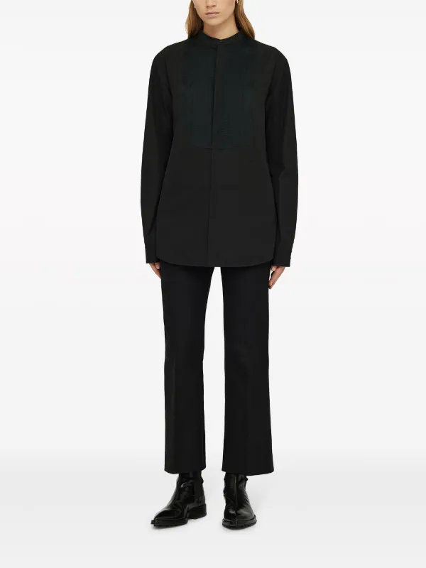 Jil Sander Wednesday P.M. Cotton Shirt | Black | FARFETCH PT