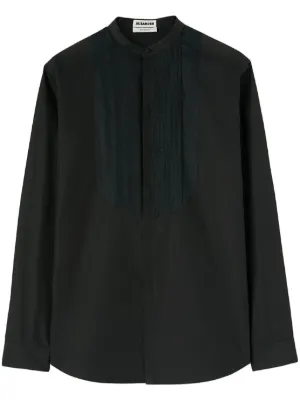 Jil Sander ノーカラー シャツ | ブルー | FARFETCH JP