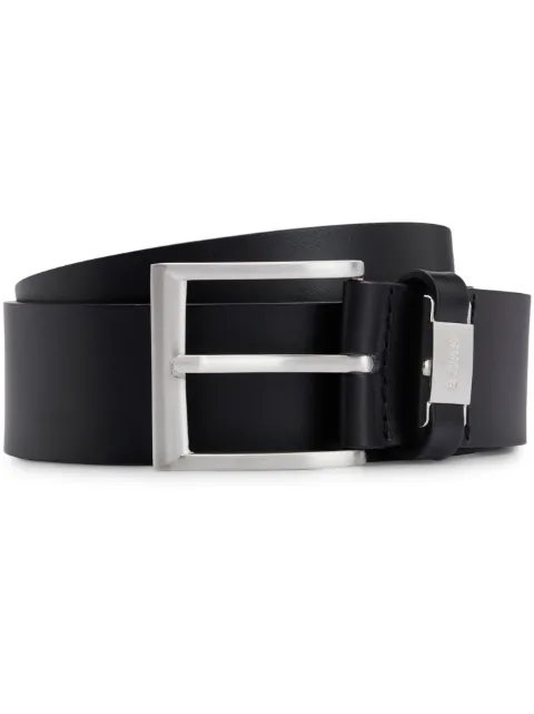 BOSS logo-plaque leather belt