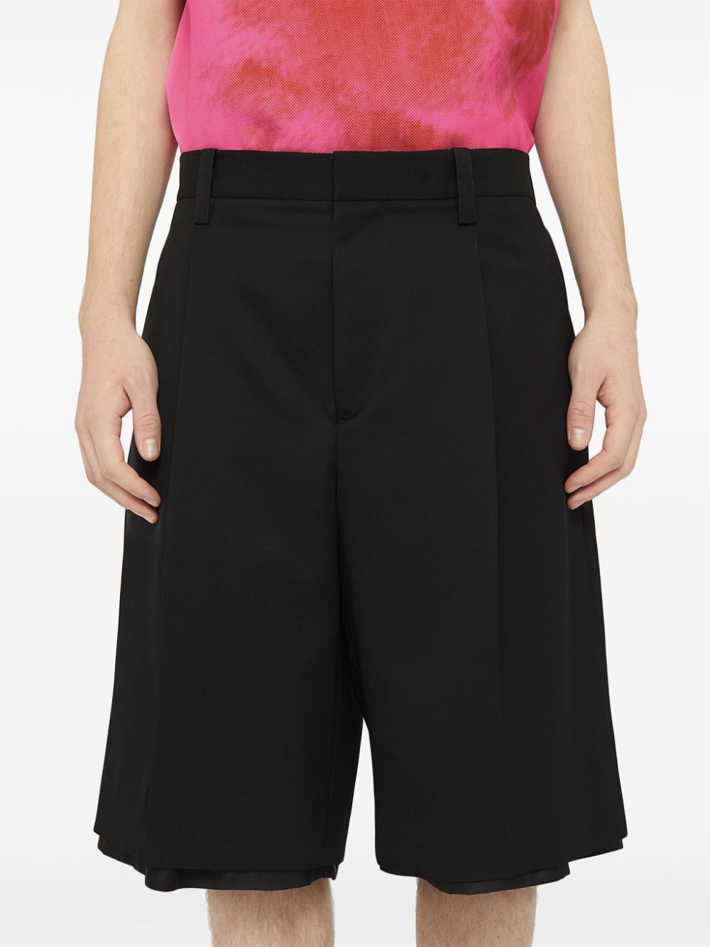 Shop Jil Sander Tailored Wool Shorts In Black