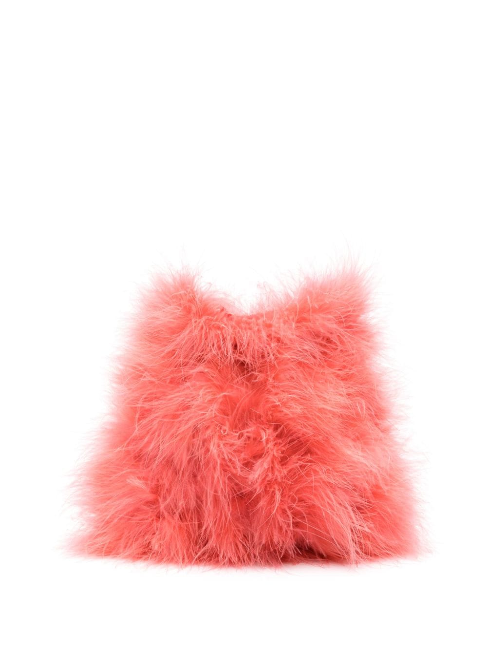 Yves Salomon Feather Clutch Bag In Pink