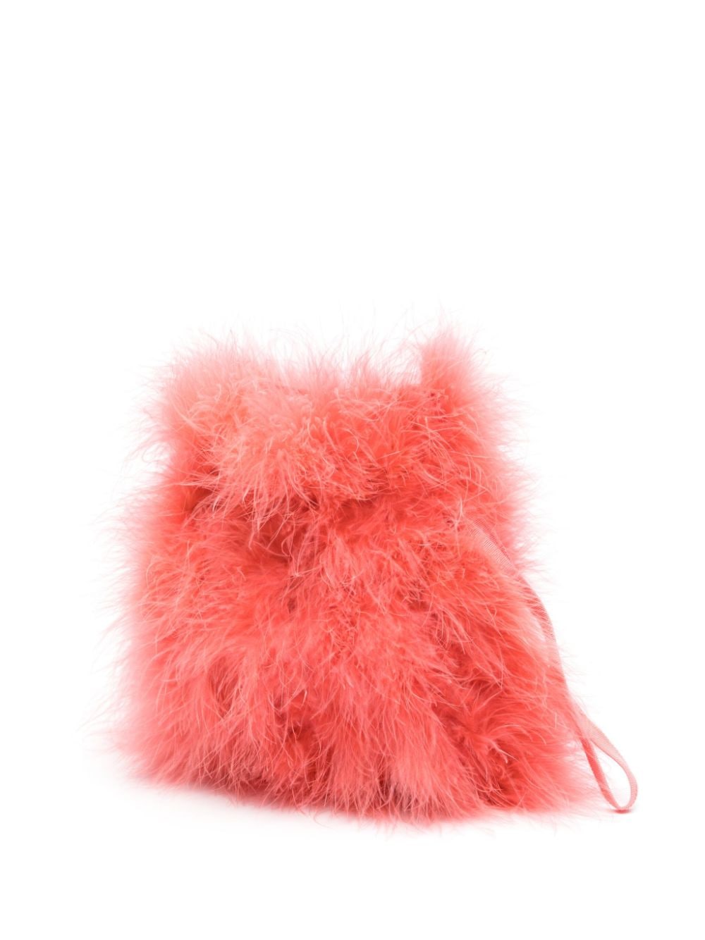 Shop Yves Salomon Feather Clutch Bag In Pink