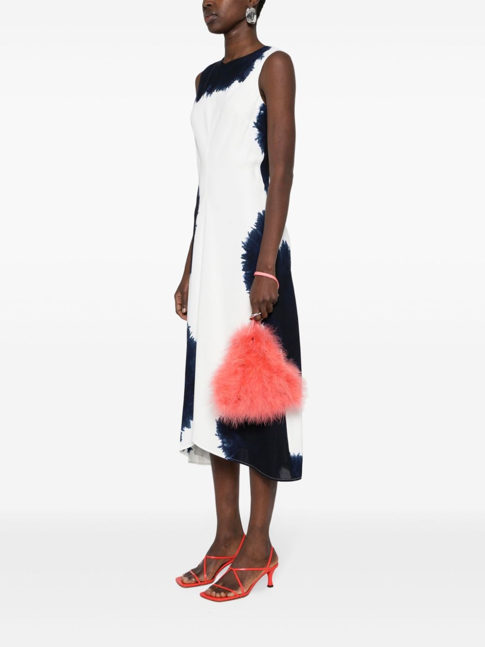 Shop Yves Salomon Feather Clutch Bag In Pink