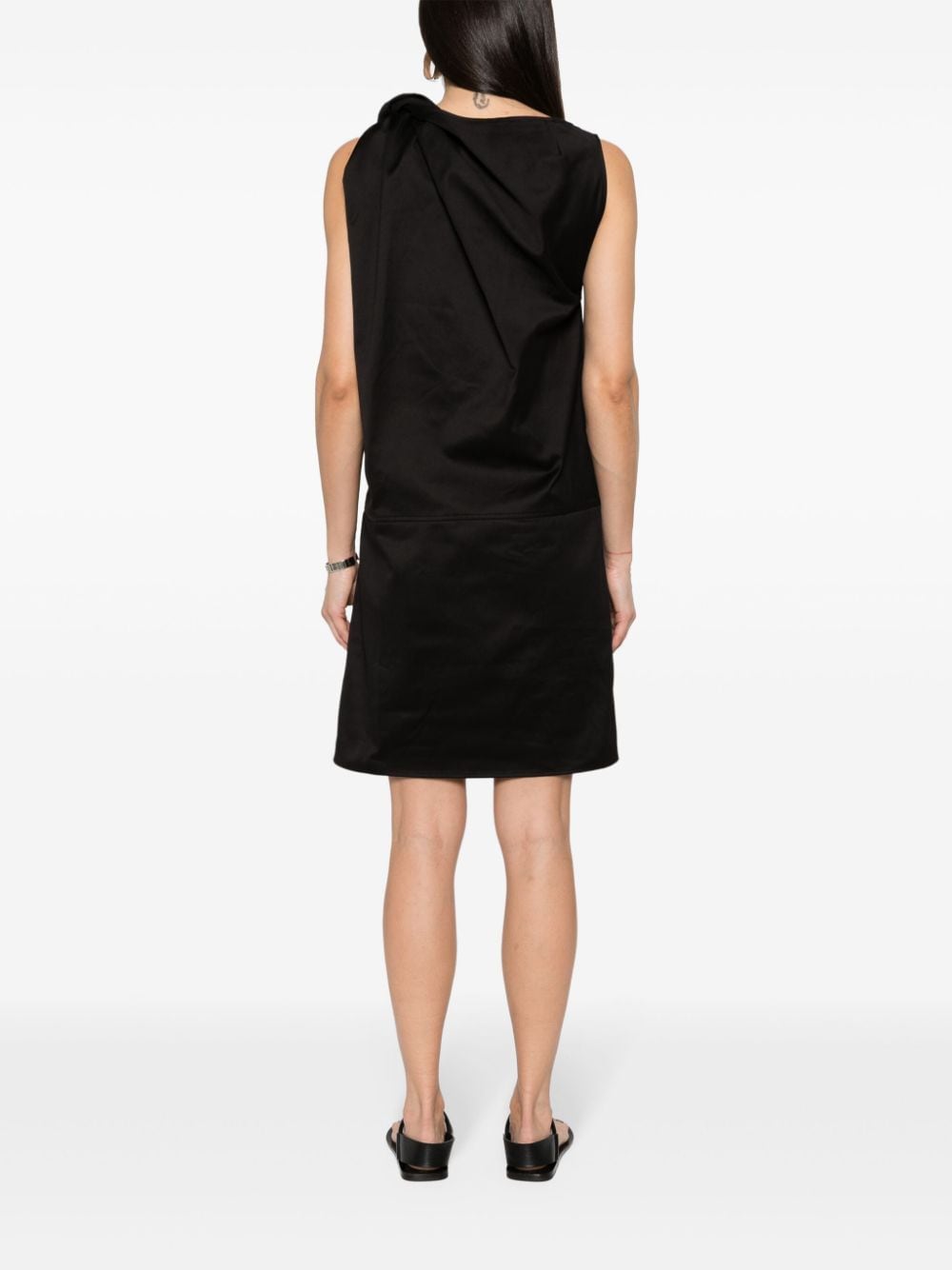 Shop Totême Shoulder-twist Dress In Black