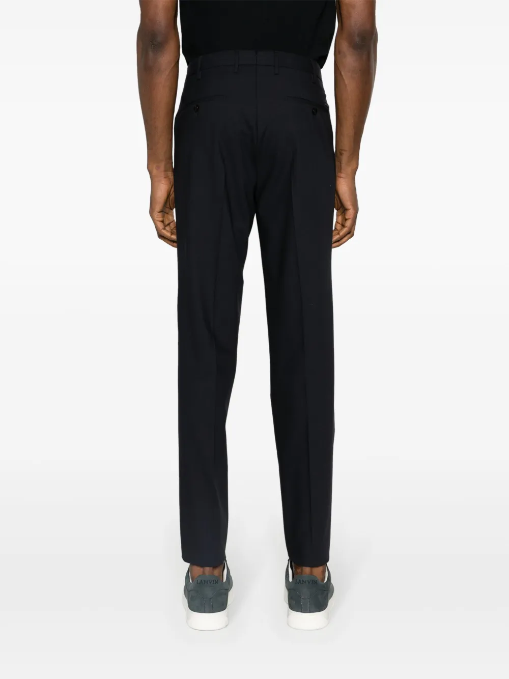 Shop Incotex Mid-rise Tailored Trousers In Blue