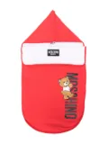 Moschino Kids Teddy Bear-print sleep bag - Red