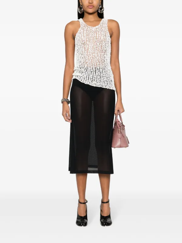 トップス MAISON SPECIAL Sheer Raschel Over Top MAISON SPECIAL｜Sheer Drape layered Tank Top | Rakuten