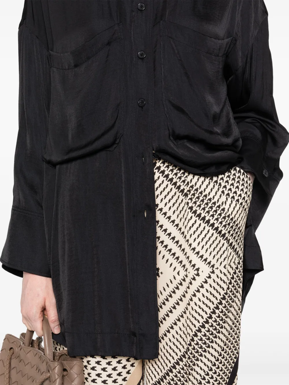 Dorothee Schumacher Satijnen blouse Zwart