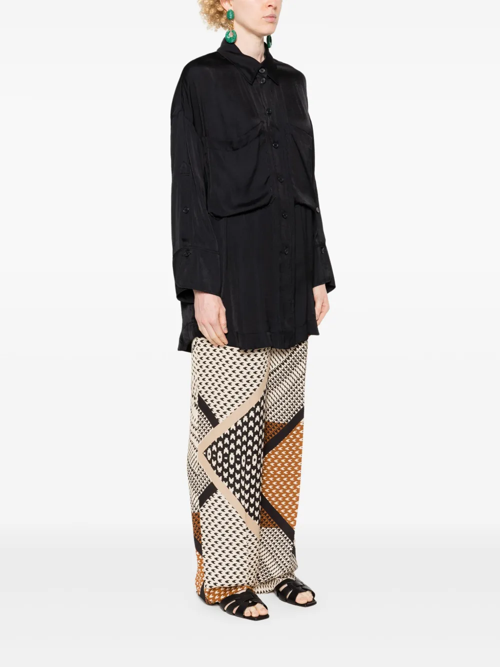 Dorothee Schumacher Satijnen blouse Zwart
