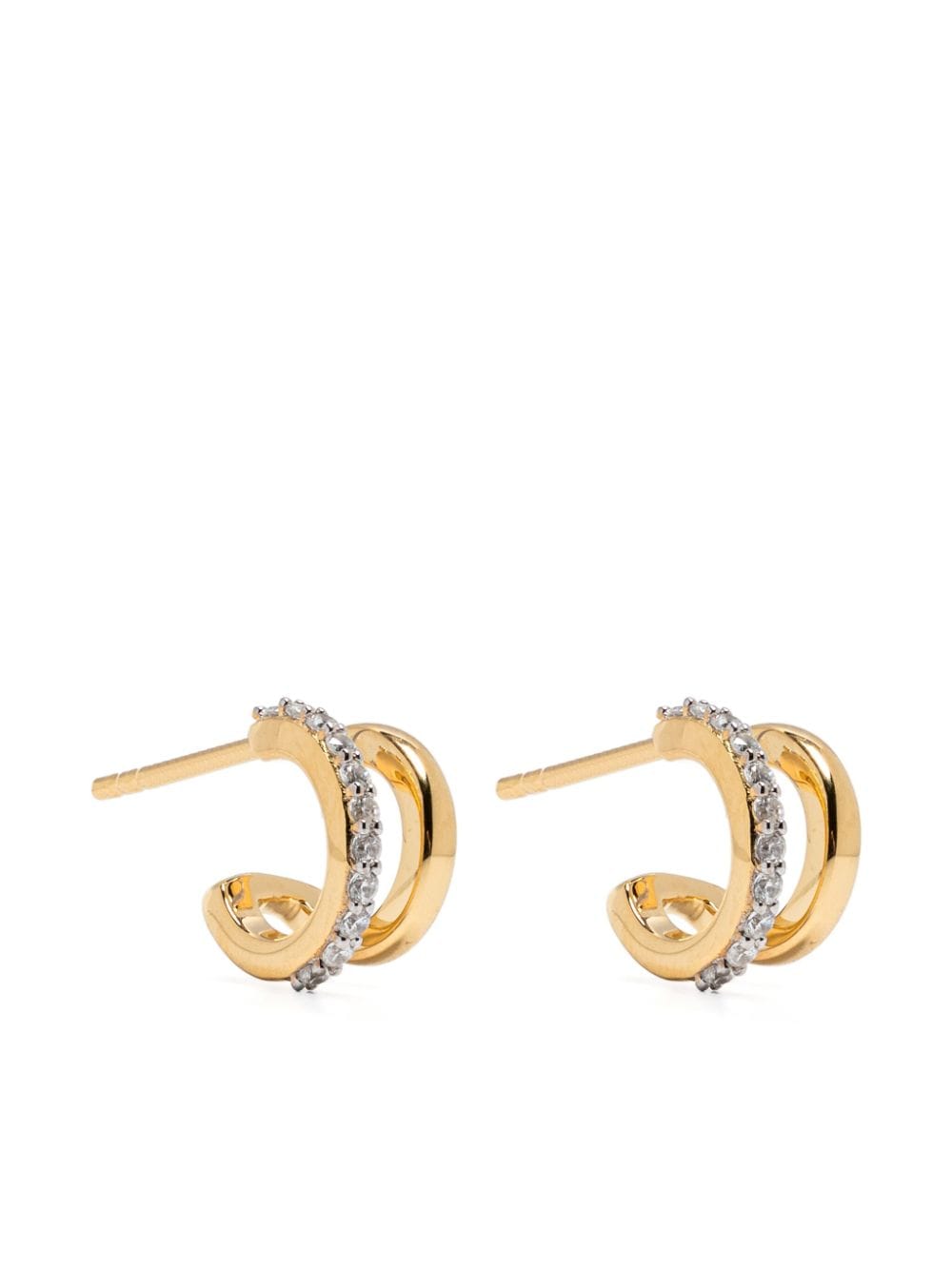 Missoma Classic Double hoop earring - Oro