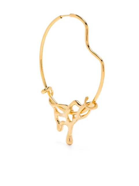 Maria Black Koedbyen sculpted hoop earring