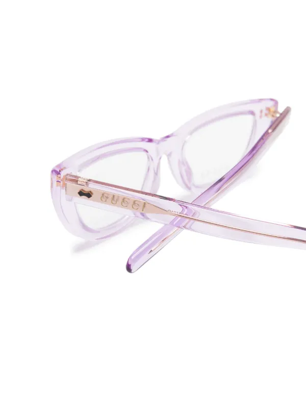 Gucci Eyewear キャットアイ眼鏡フレーム | パープル | FARFETCH JP
