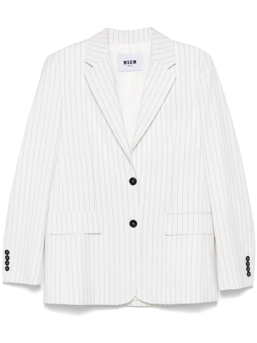 MSGM Blazer met krijtstreep Wit