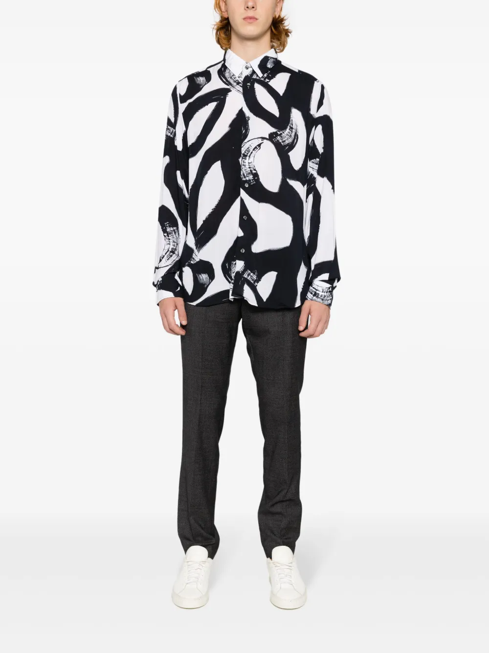 HUGO Camisa mangas longas com estampa abstrata | Image 2