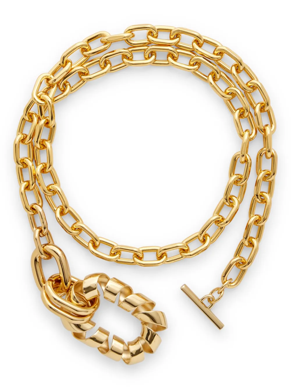 Rabanne Xl Twisted Link Necklace In 金色