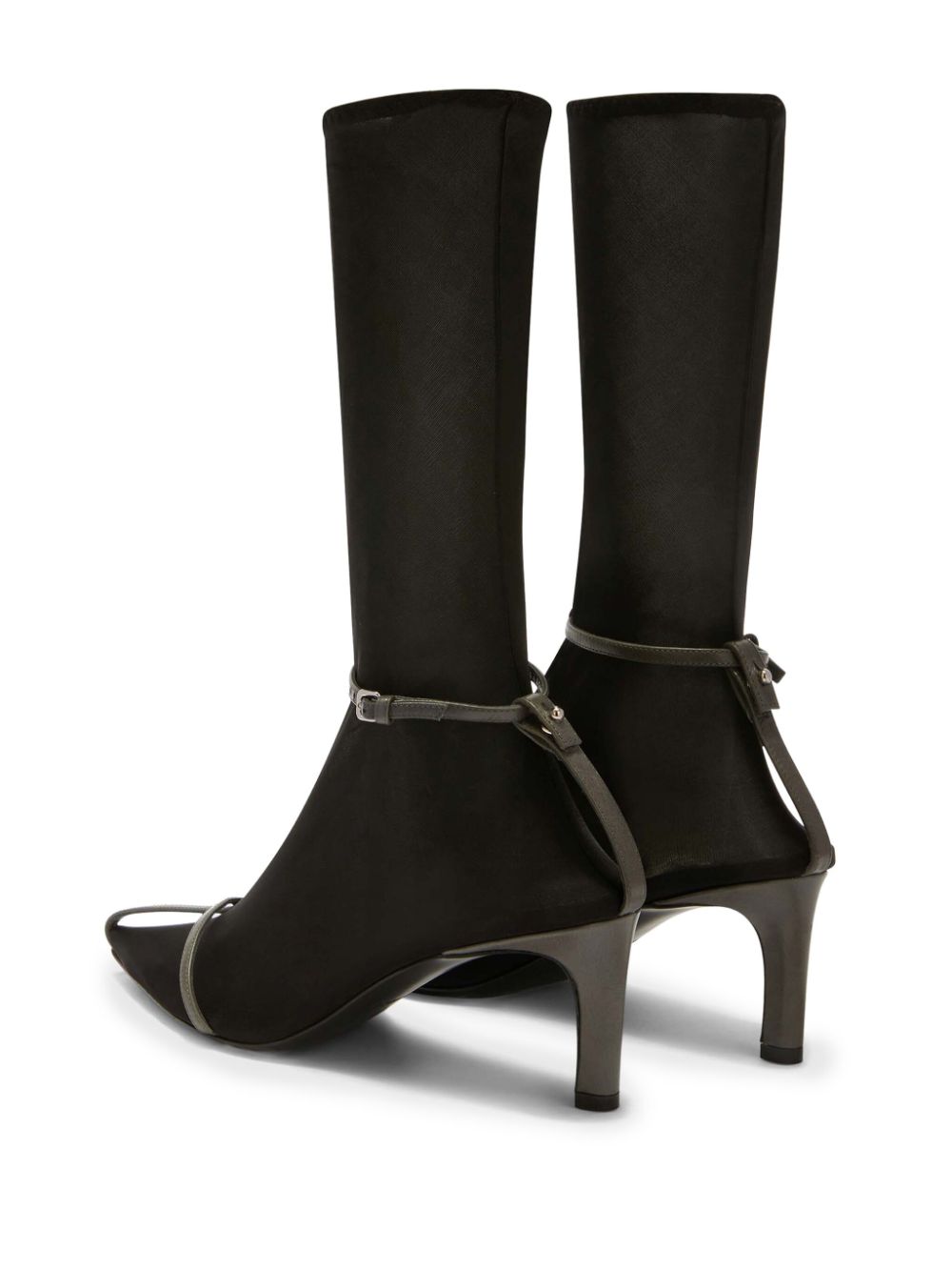 Shop Jil Sander Pointed Ankle Boots In Grey