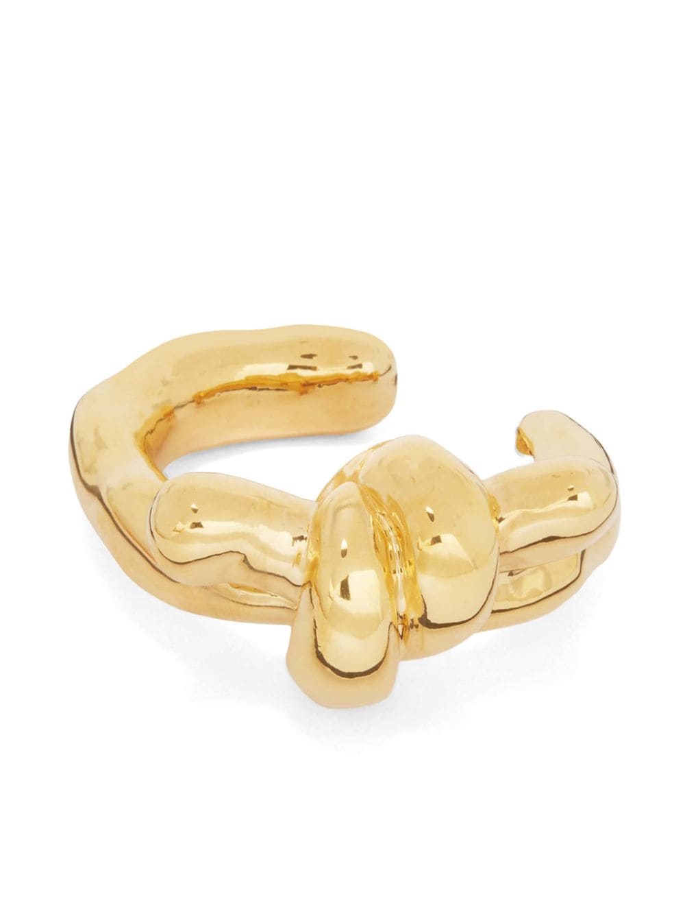 Shop Jil Sander Knot Cuff Bracelet In Gold