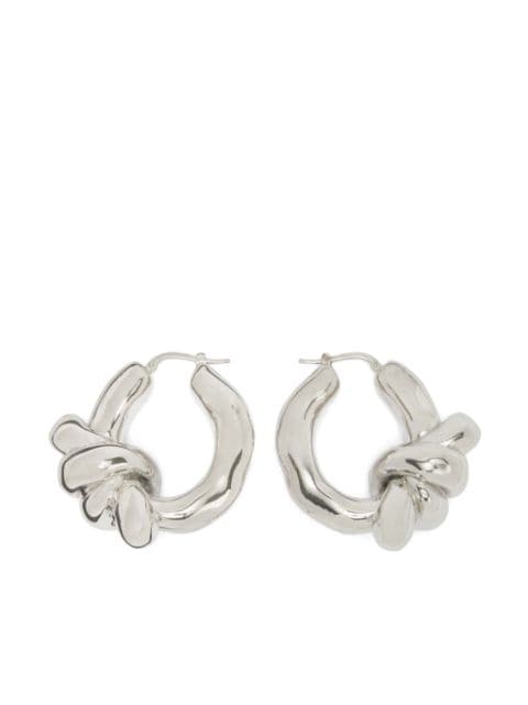 Jil Sander knot hoop earrings