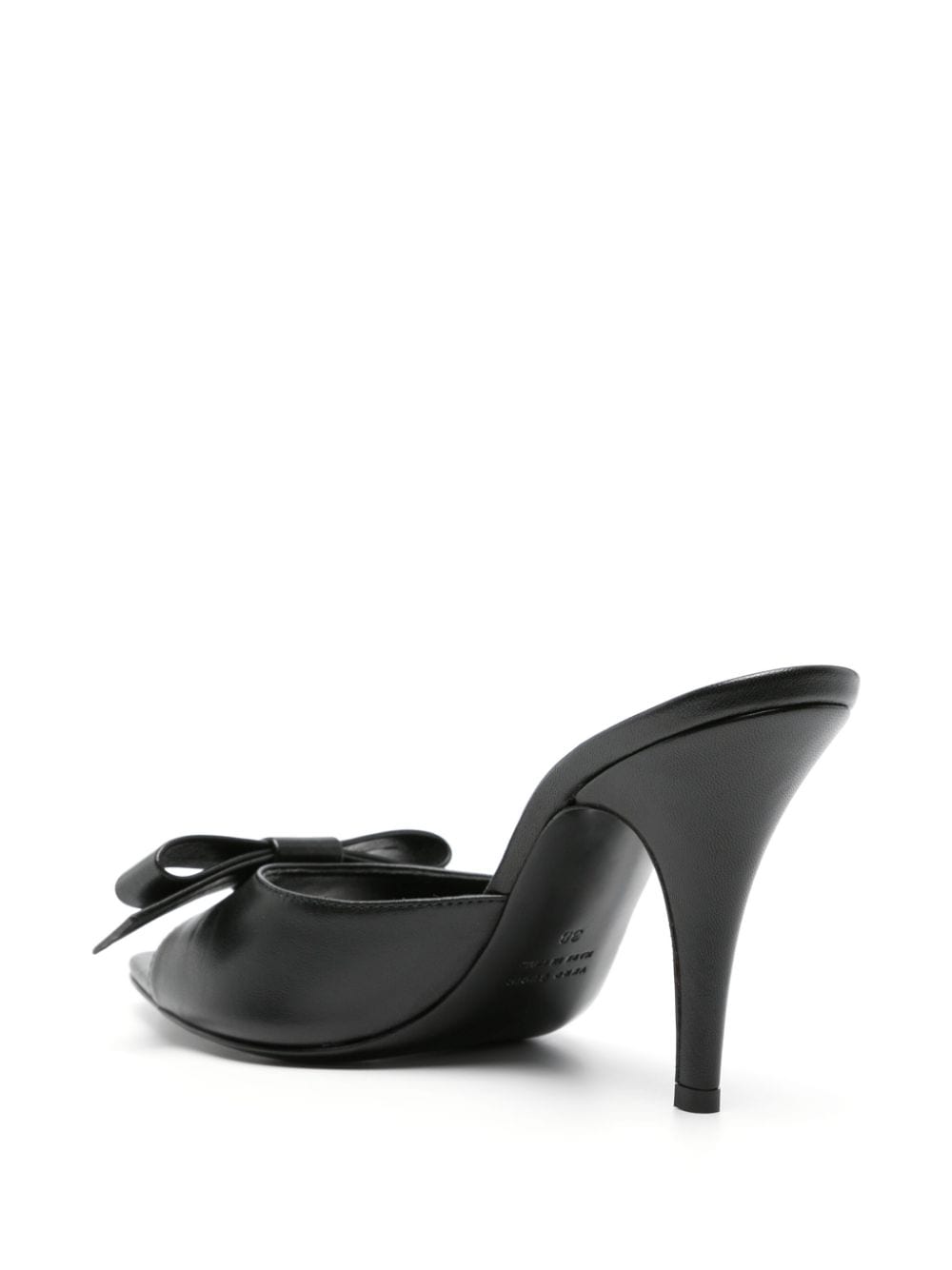 Shop Gia Borghini Honorine 85mm Leather Mules In Black