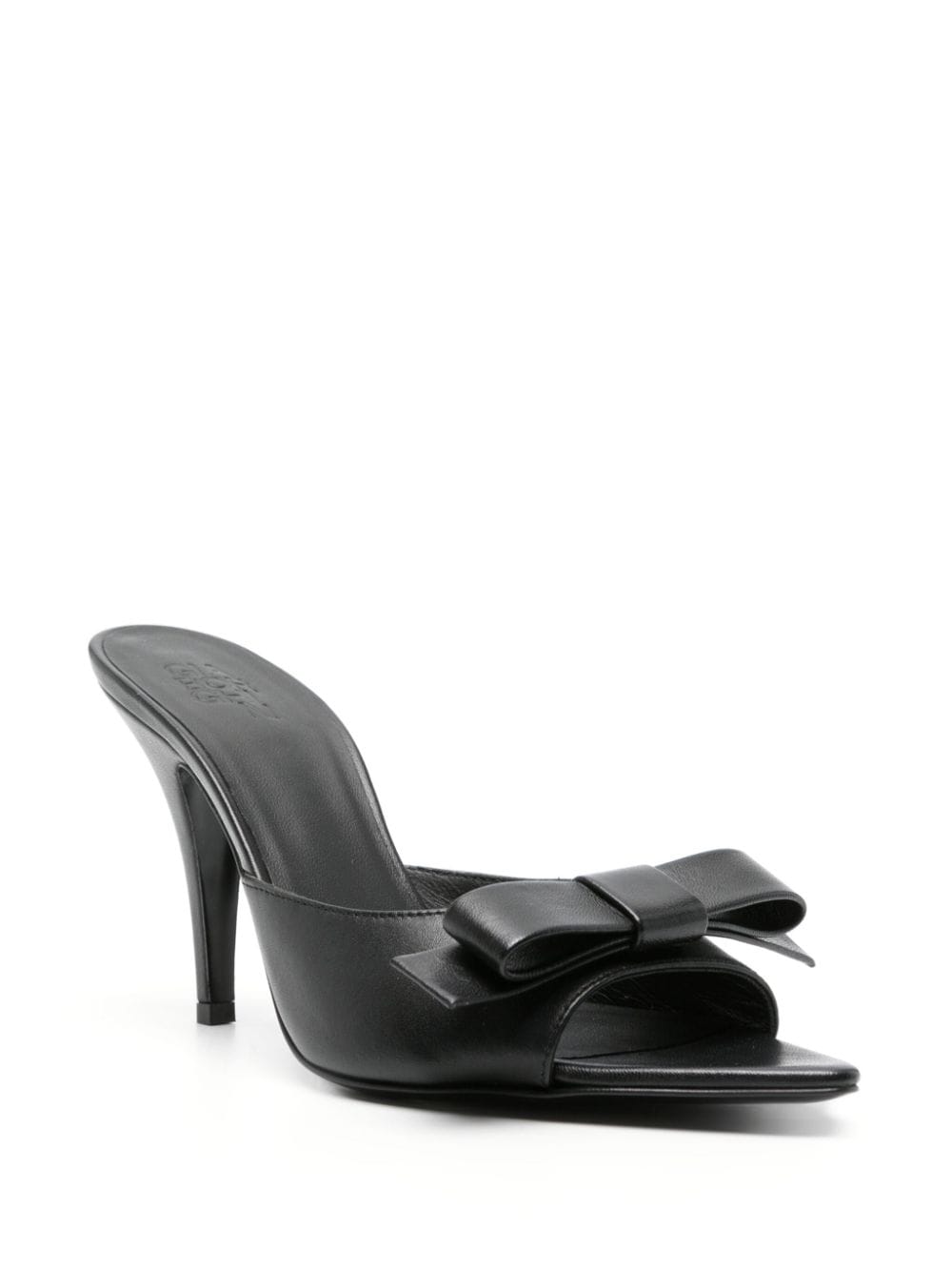 Shop Gia Borghini Honorine 85mm Leather Mules In Black