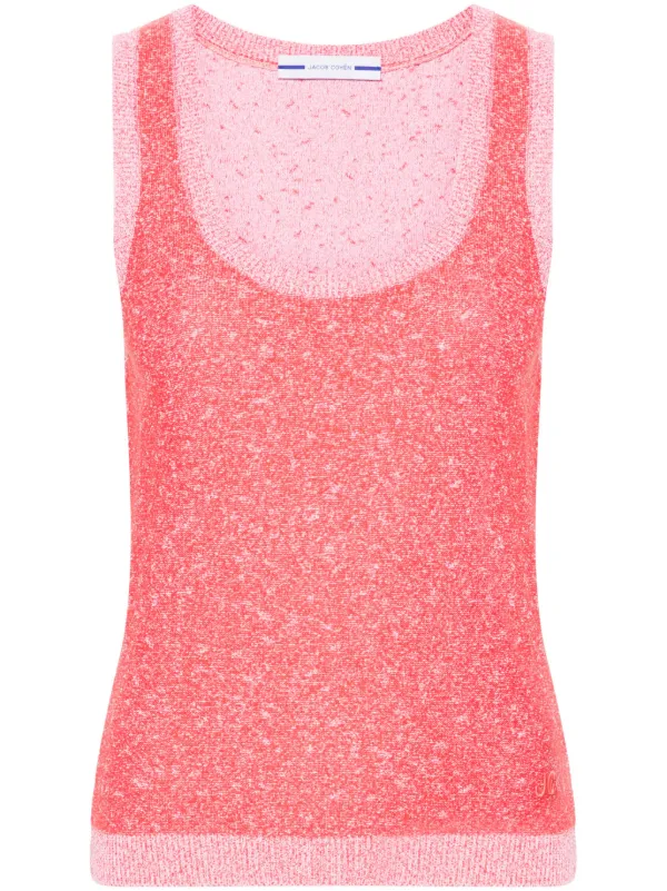 Jacob Cohën Speckle-knit Tank Top in Red