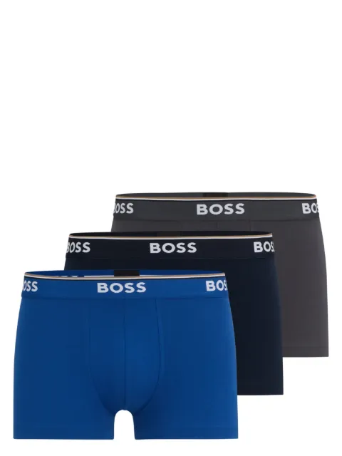 BOSS logo-waistband cotton boxer (set of three)