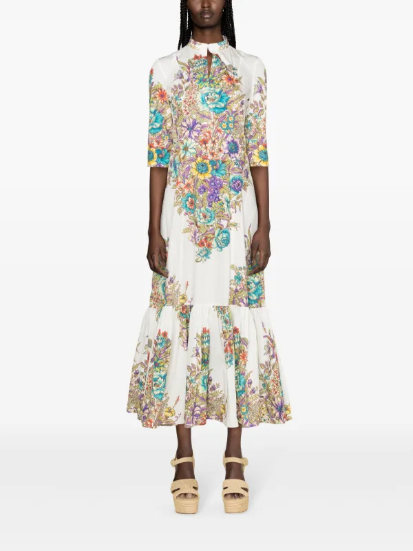 【ETRO】パフスリーブ フローラル マキシドレス 毎年大人気のHer lip toシグネチャーアイテム、フローラルドレス