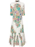 ETRO floral-print cotton maxi dress - White