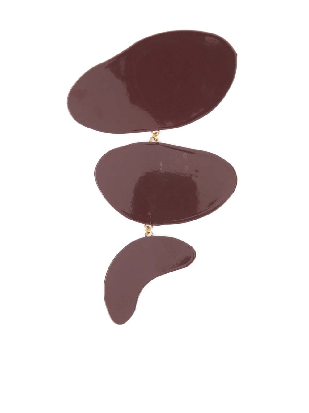 Jil Sander Polished-effect Pin In Brown