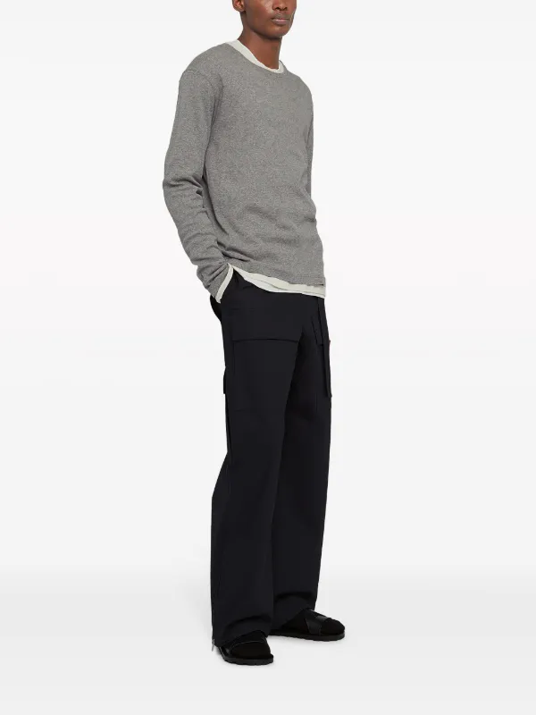 Jil Sander long-sleeve Layered Cotton T-shirt | Grey