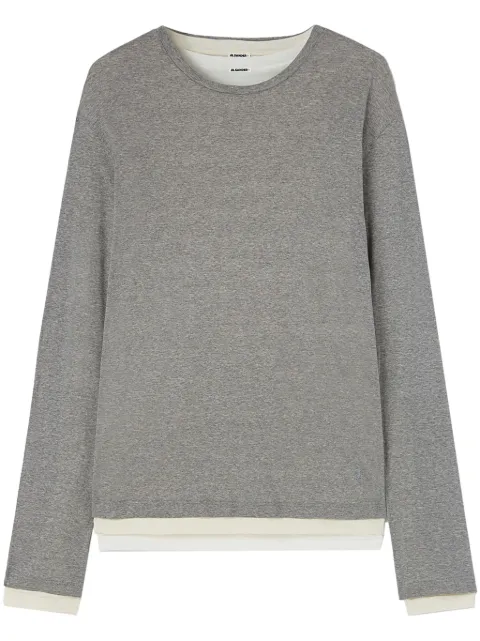 Jil Sander playera manga larga a capas