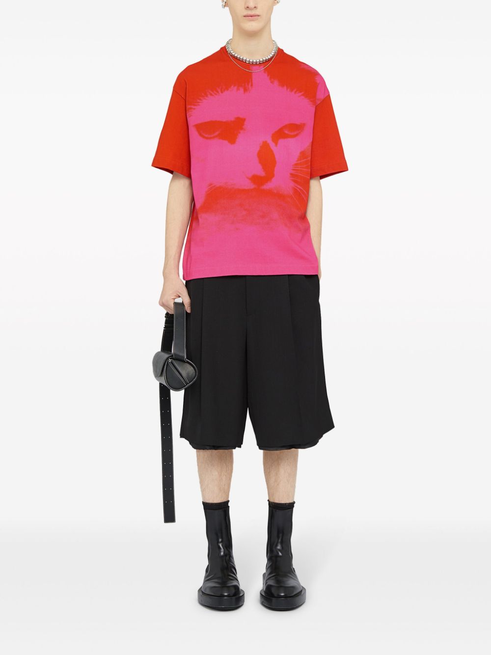 Jil Sander T-shirt met grafische print Roze