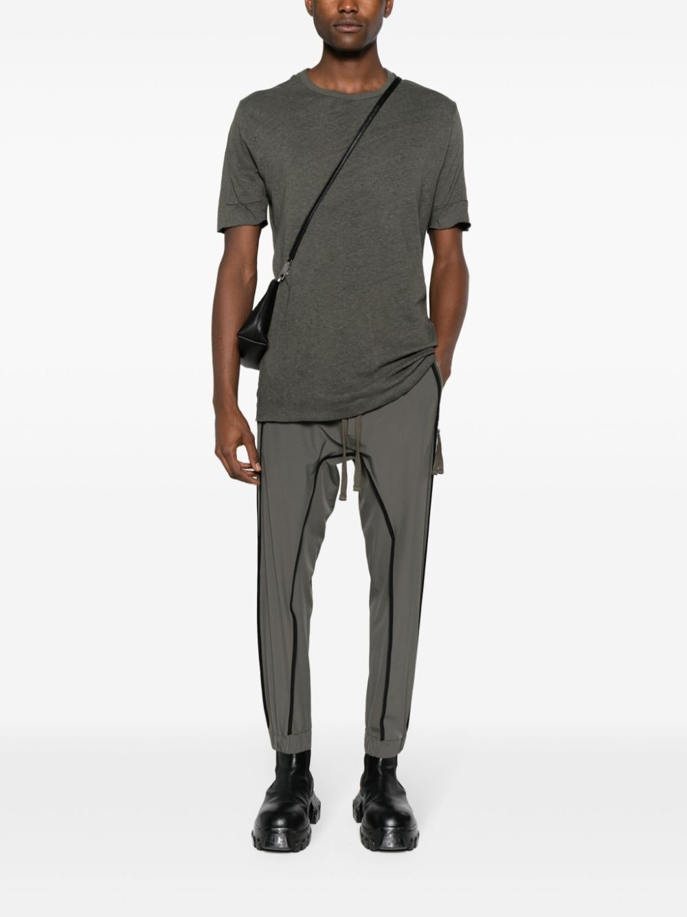 Thom Krom contrasting-trim technical-jersey trousers - Groen