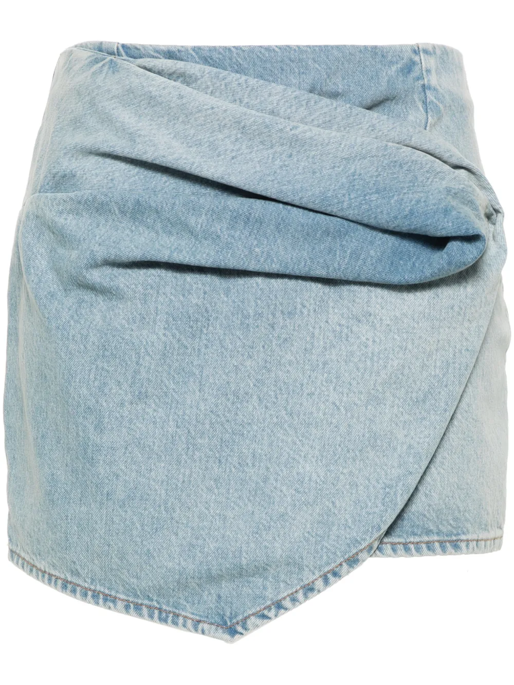 Shop Rev The Marlowe Denim Mini Skirt In Blue