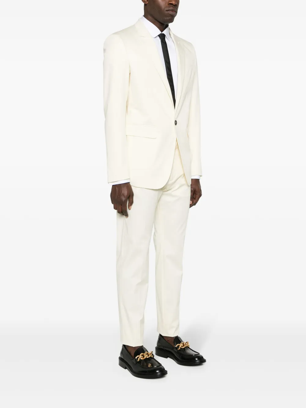 Shop Dsquared2 Single Breasted Blazer In Neutrals