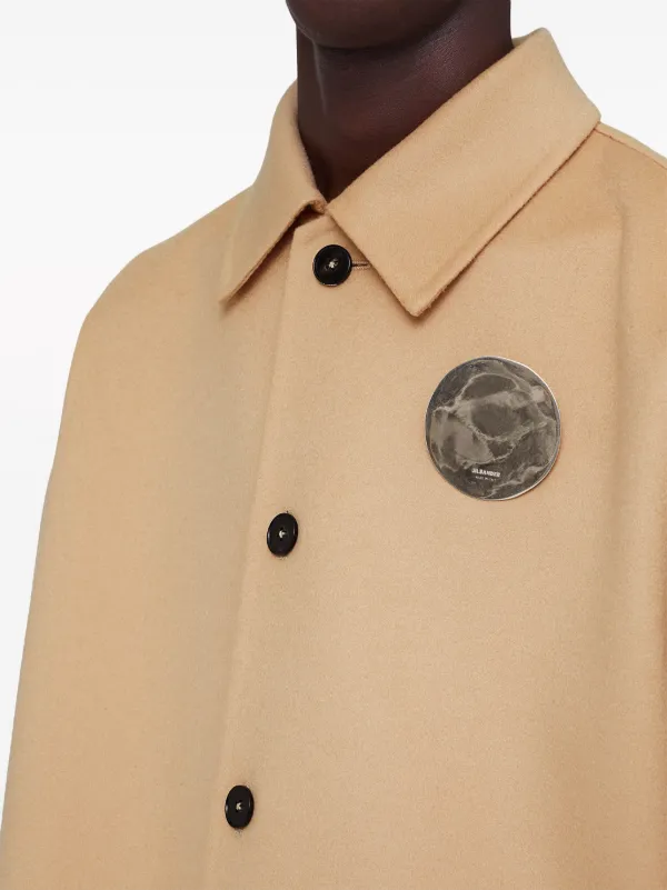 Jil Sander Cashmere Shirt Jacket | Brown | FARFETCH RO