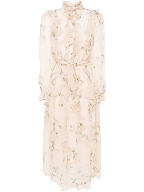 ZIMMERMANN Natura ruffled midi dress