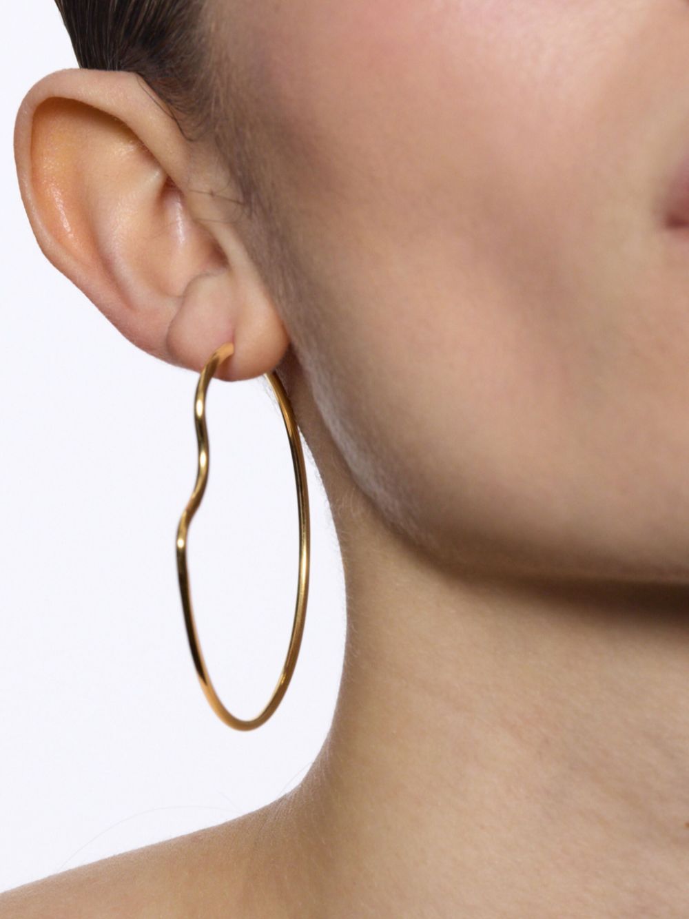 Maria Black Copenhagen 50 sculpted hoop earring - Gold