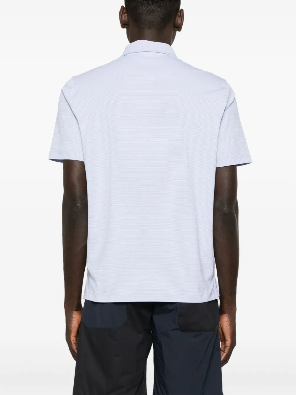 Fedeli Gestreept poloshirt Blauw